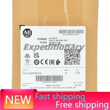 New 2022 AB 22A-D4P0N104 PowerFlex 4 1.5 kW 2 HP AC Drive 22AD4P0N104