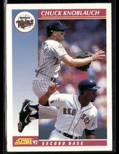 1992 Score #572 Chuck Knoblauch Baseball Card 3203P
