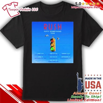 Rush Tour 2026 T-Shirt Fifty Something Rock Concert Tee All Sizes