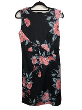 Sleeveless Summer Dress Black Floral Career Flower Core Size L New K Kalijati