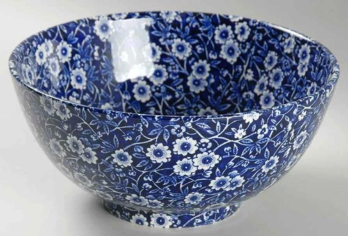 Staffordshire Calico Blue  8" Chinese Bowl 1980312