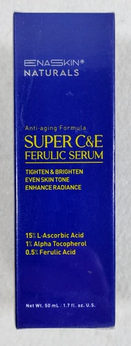 EnaSkin Naturals Super C&E Ferulic Serum Anti-Aging Formula Radiance New Sealed