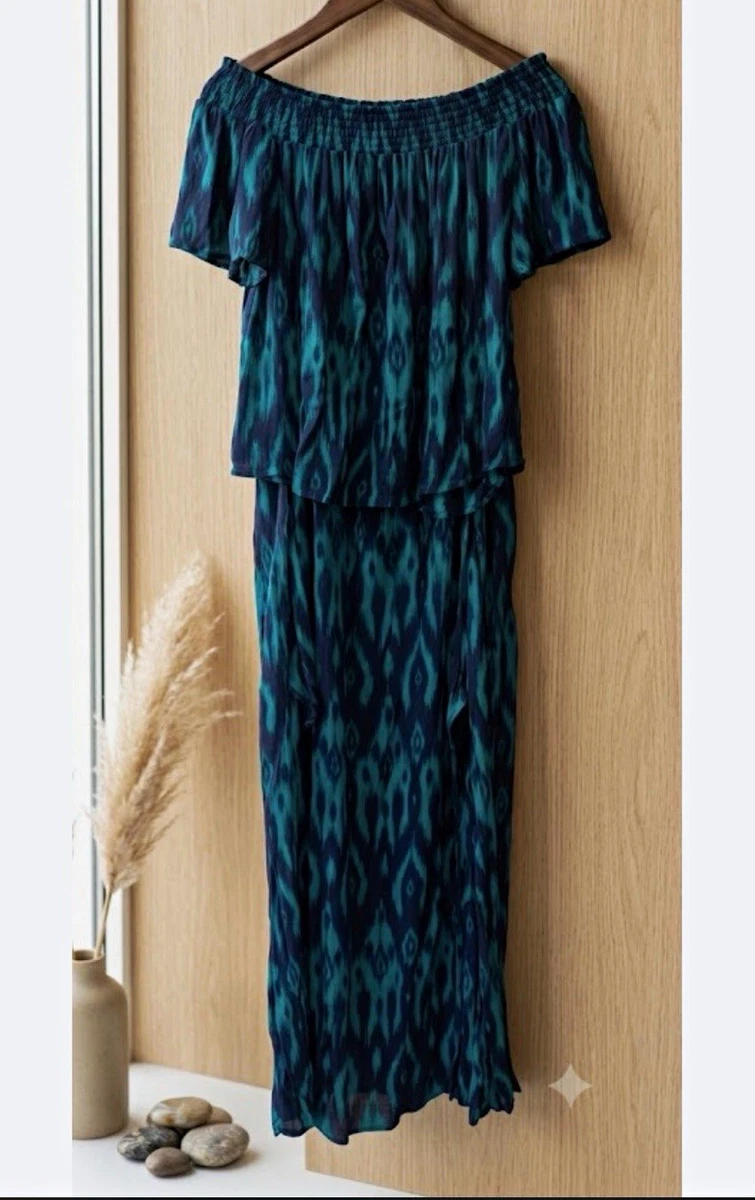 xhilaration off shoulder dress Off-The-Shoulder Chambray Dress With Floral