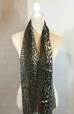 Ladies Animal Print Sheer Scarf 