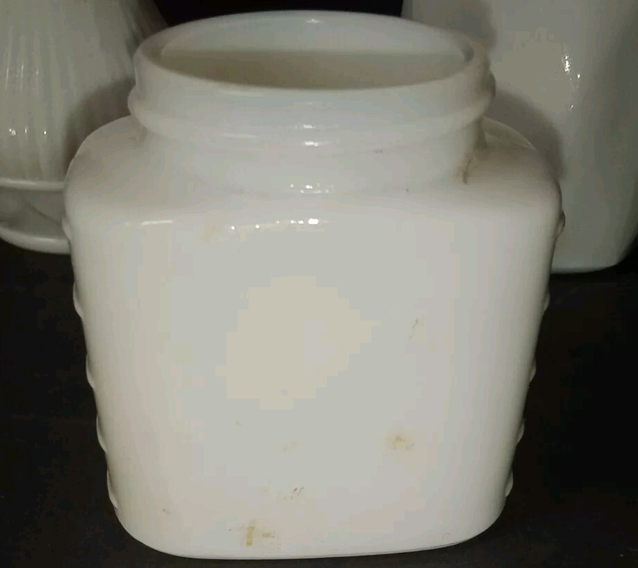 Milk Glass Lot Johnson & Johnson E. O. Brody Co. Vases And