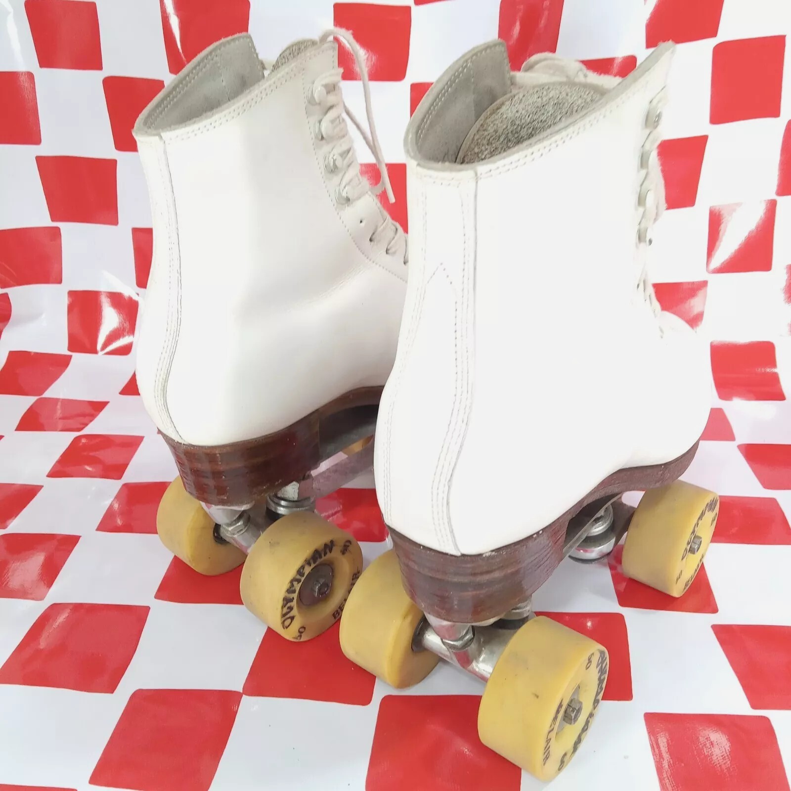 Vintage Riedell 260 Roller Skate Shoes Women Sz 6.5 Snyder Steel