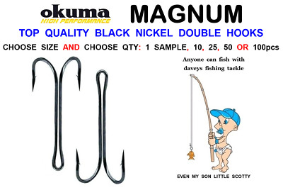 OKUMA LANGSCHAFT DOPPELHAKEN FLIEGENBINDEN FORELLE LACHS HECHT FLIEGEN UNKRAUTFREI FROSCH VMC