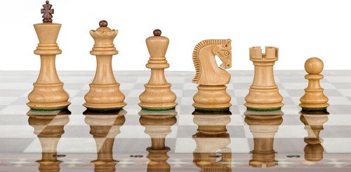 Handmade Wooden Chess Set Dubrovnik Zagreb Royal 3" - Mosaic Luxury Chess Board - Picture 4 of 4