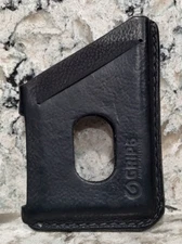 GRIP6 WALLET LEATHER JACKET IN BLACK - by GRIP6 BELT BUCKLE COMPANY