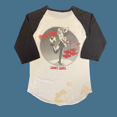 Vintage 80s CHEAP TRICK World Tour All Shook Up Baseball T-Shirt