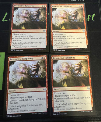 Destructive Tampering x4 Aether Revolt Magic the Gathering MTG