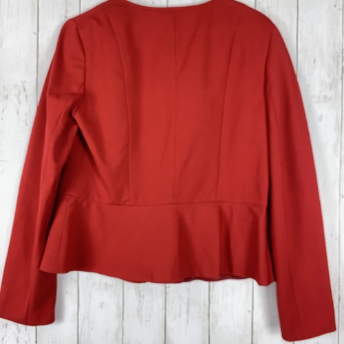 Chaqueta Blazer Talbots Peplum Rojo Cremallera Para Mujer Talla 8 Nueva Con Etiquetas $129 Mediana - Imagen 3 de 12