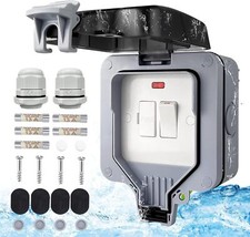 Outdoor Fused Spur Switch Connection Unit with Power Indicator IP66 Waterproof 