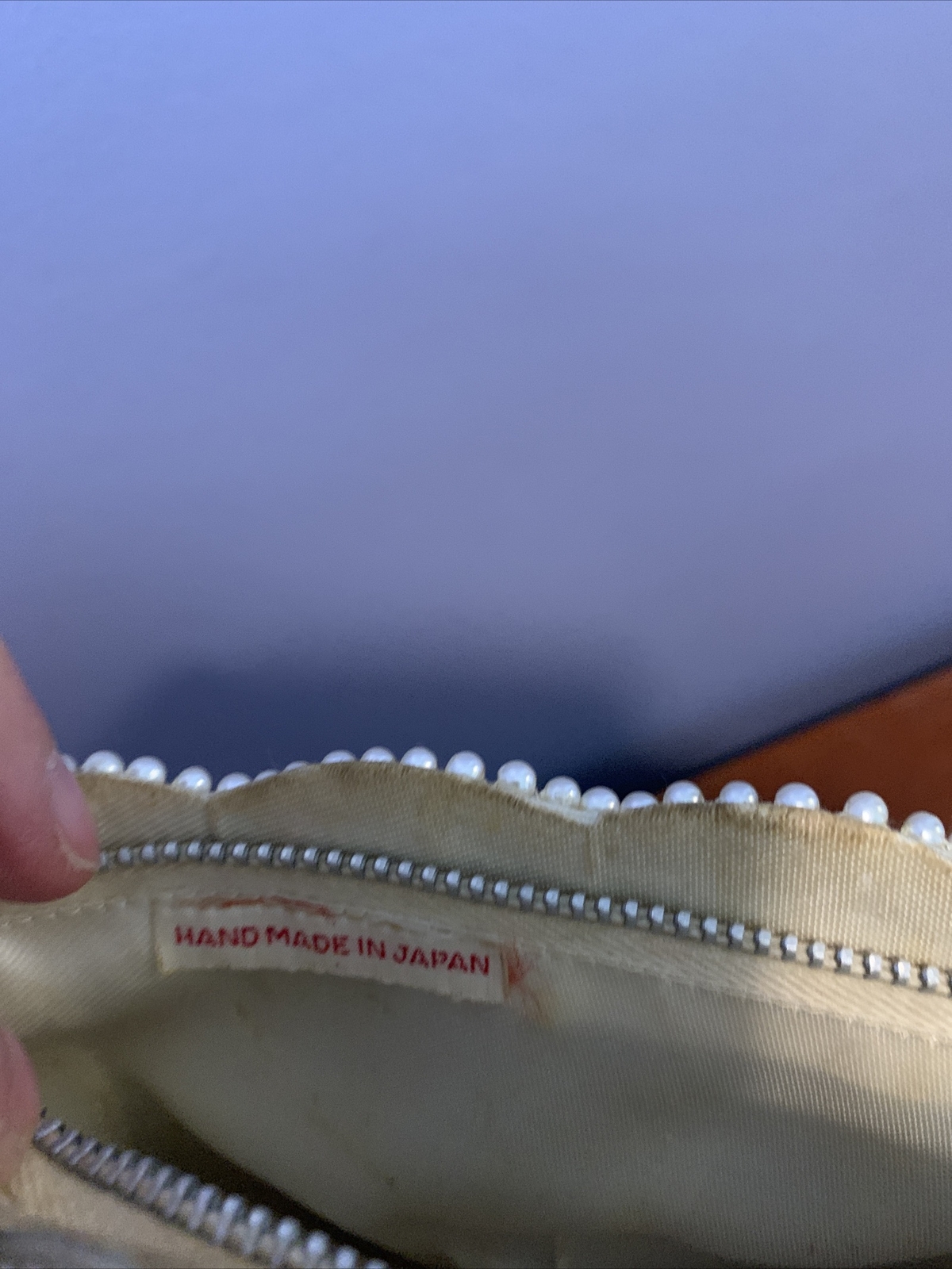 Vintage Pearl And Silver Bugle Bead Clutch Purse. Handmade In Japan eBay