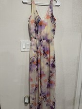 Show Me Your Mumu Kendall Floral Sleeveless Maxi Dress Elastic Colorful Size S