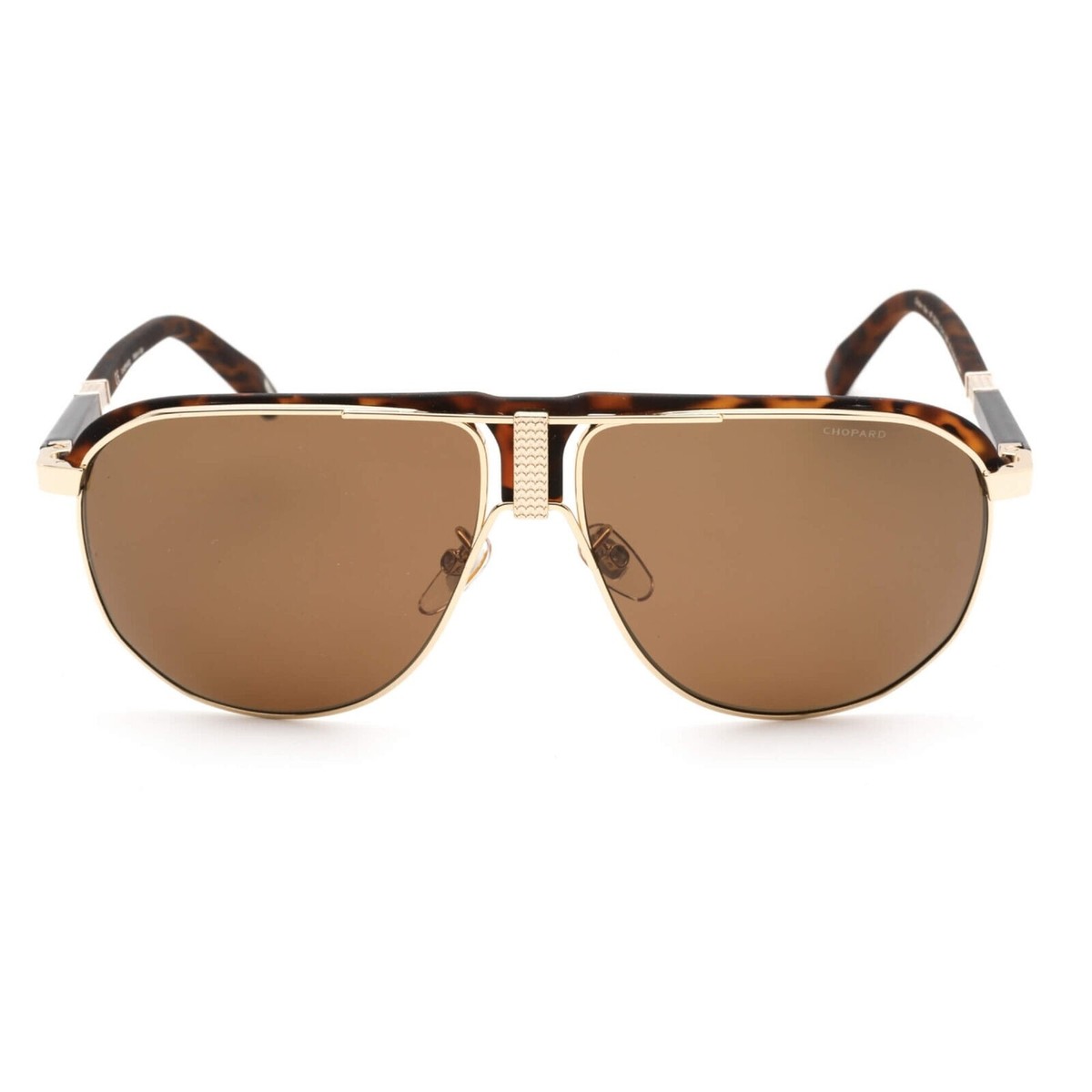 Chopard Sunglasses Shiny Rose Gold Havana Carbon Fiber Polarized