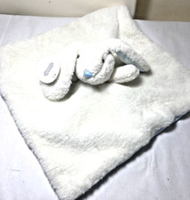 Mud Pie White and blue Bunny Baby Lovey Security Blanket