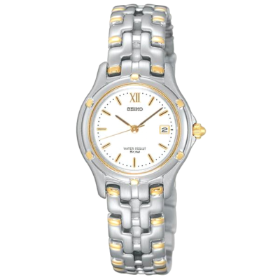 Seiko SXE586 Le Grand Sport White Dial Date Gold & Silver Tone