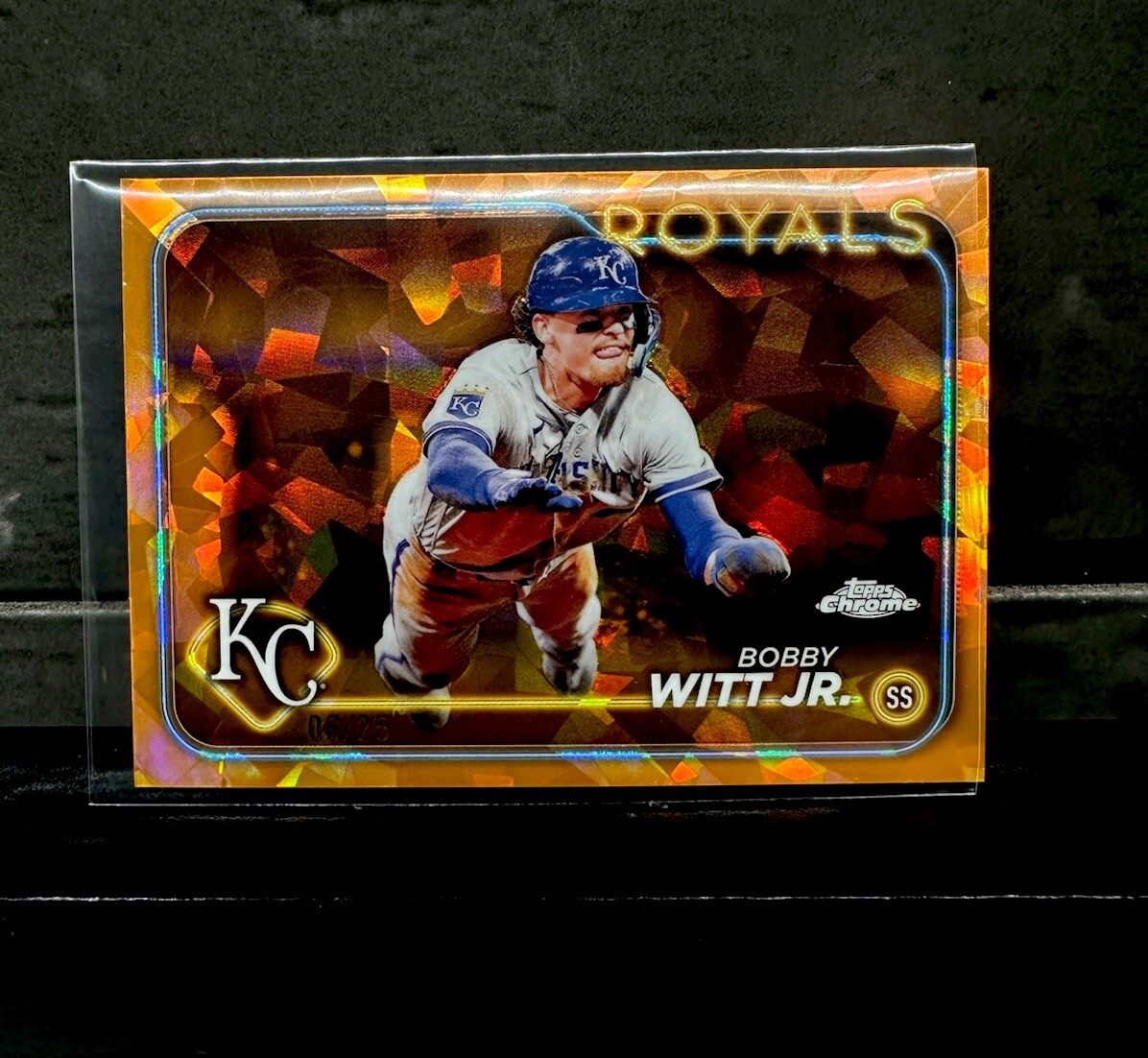 BOBBY WITT JR /25 | 2024 Topps Chrome Sapphire | Orange | Royals