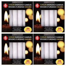 Luminessence Emergency Candle Long Lasting 24 Candles Total USA SELLER