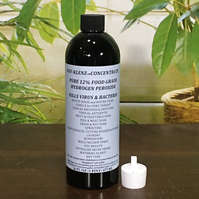 1 Pint 12% FOOD GRADE HYDROGEN PEROXIDE makes 4 Pints 3%