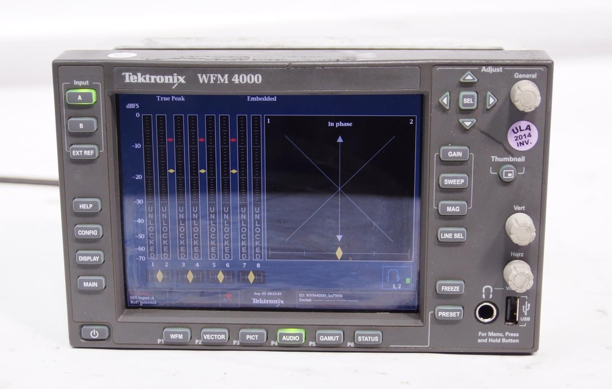 Tektronix WFM4000 Multi-Format Portable Waveform Monitor Tektronix WFM4000 Multi-Format Portable Waveform Monitor