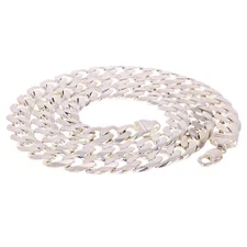 925 Sterling Silver Solid Cuban Link Chain Necklace 15mm 34" 289grams