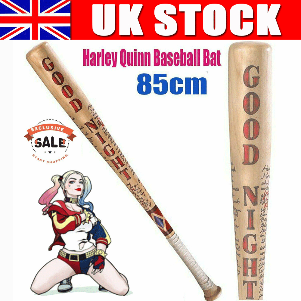 Batte De Baseball Harley Quinn Suicide Squad - En Bois, Environ 84 Cm, Pour Fans Et Déco