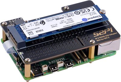 GeeekPi N04 M.2 M-Key NVMe SSD Shield für Raspberry Pi 5 M.2 2280 PCIe to NVMe