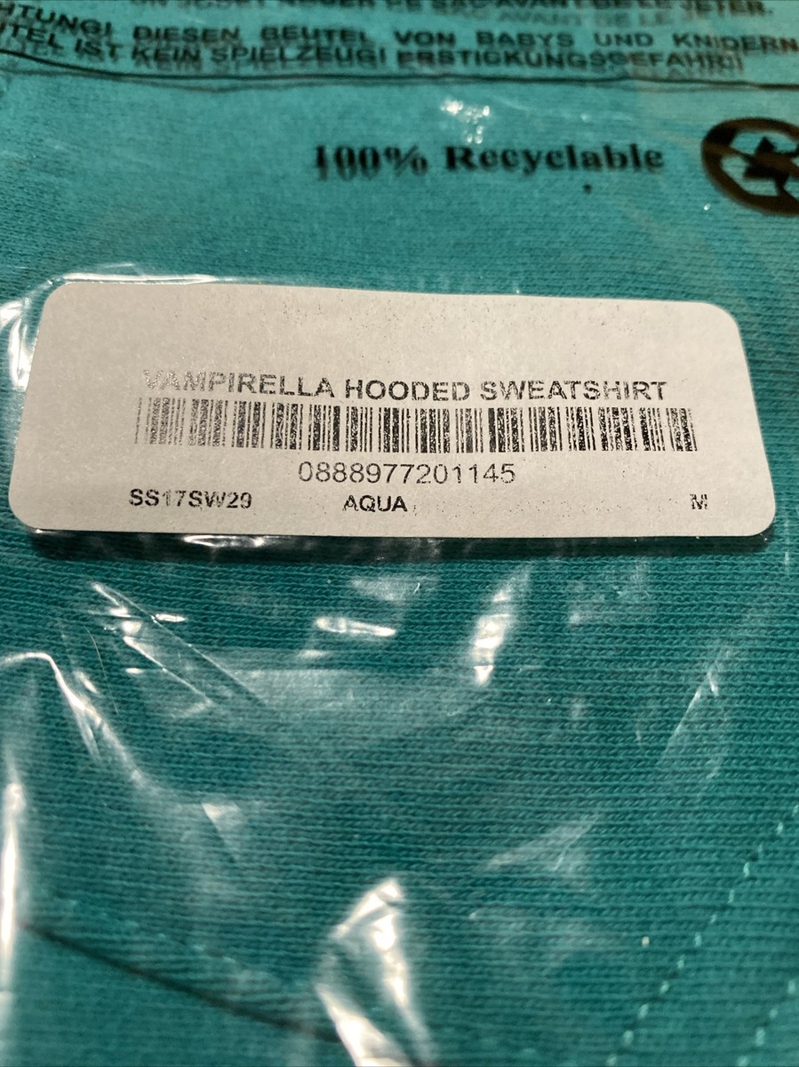 Supreme Vampirella Hooded Sweatshirt Aqua Size Medium SS17 Box