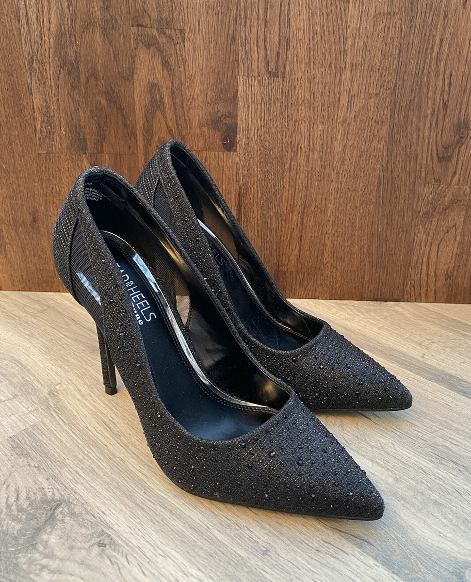 Dune UK Head Over Heels Black Diamanté Special Occasion Stiletto Court  Shoe