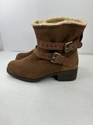 Caterpillar Boots Women's Size 11 Brown Suede Leather Two Buckles