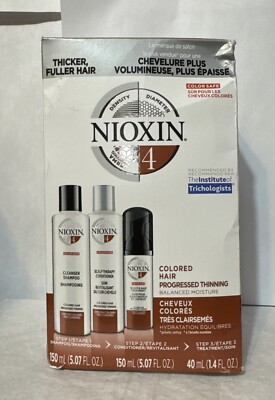 NIOXIN System #4 Hair Kit~Colored Hair Progressed Thinning~Balanced Moisture