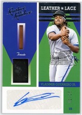 Vladimir Guerrero Jr. 2019 Panini Leather & Lumber Leather & Lace RPA 01/25