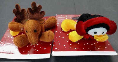 #ad #ad Palm Pets Christmas Sainsbury#x27;s Vintage New Moose Penguin Plush Musical England $14.99