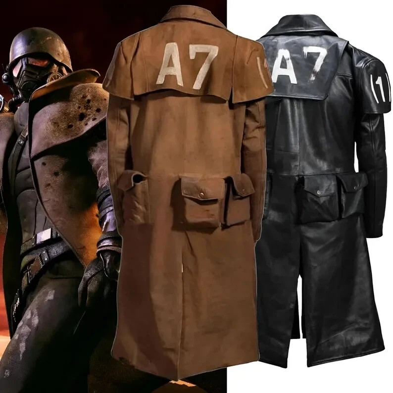 Fallout New Vegas NCR Ranger Duster Leather Coat | Veteran Ranger Cosplay Outfit