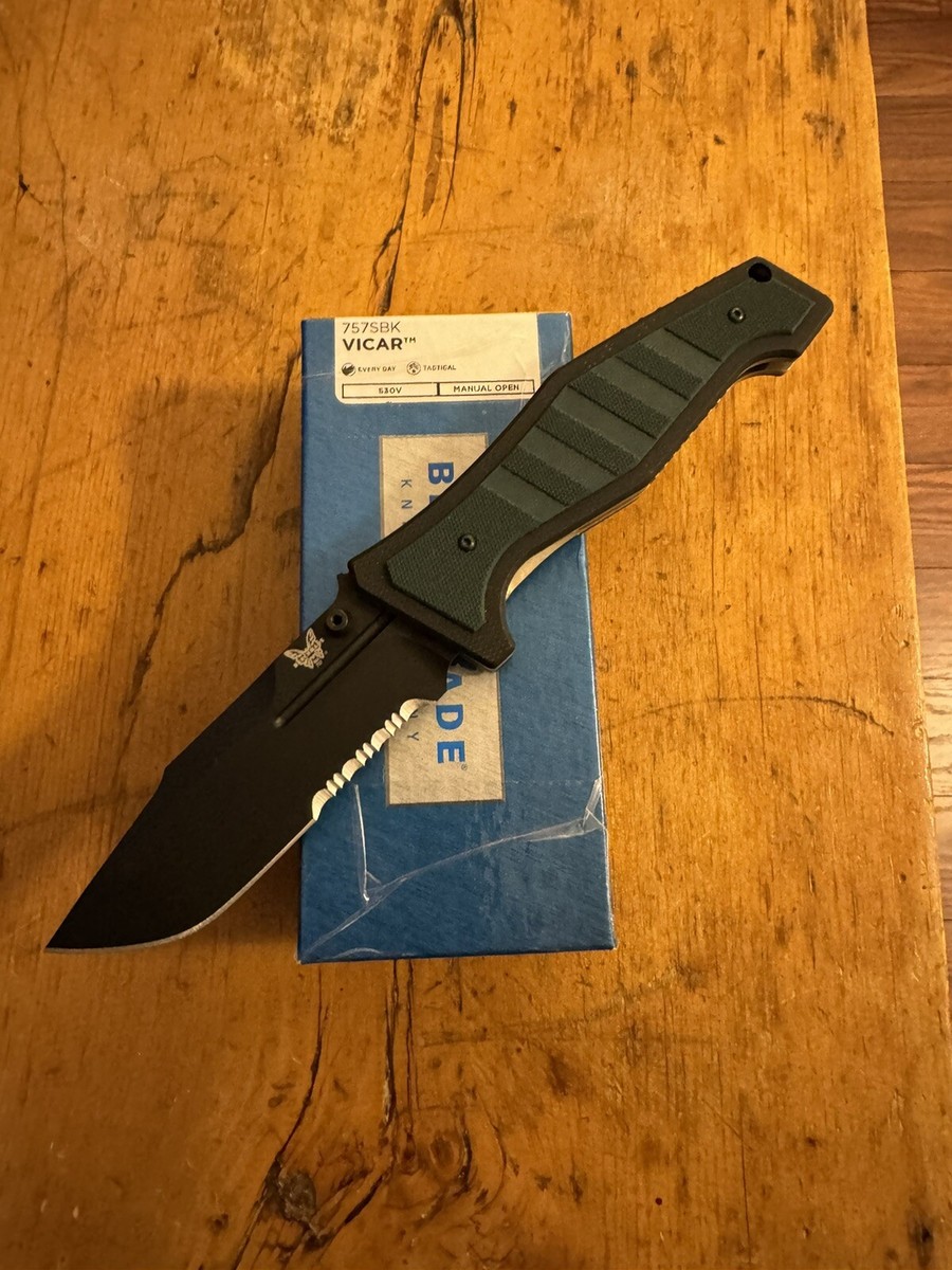 Benchmade 757SBK Vicar Huge Knife Blue Classic Rare | eBay