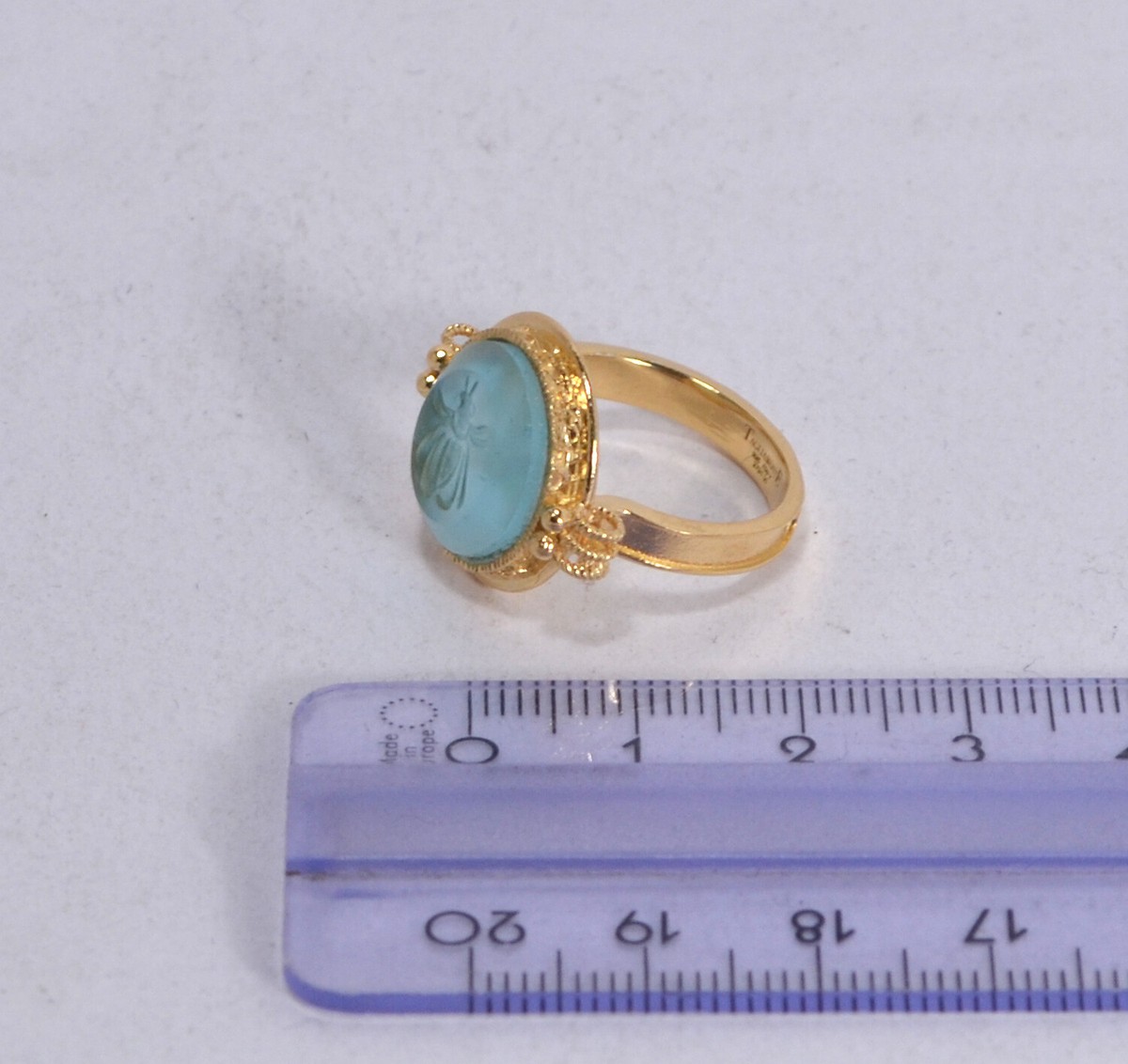 Bague Tagliamonte Argent 925 - Lapis-lazuli, Perles, Pierre Vitreuse Bleue, Taille 19, Neuf Avec étiquettes