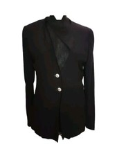 Schneiderjacke Made in Italy mit silberfarbenen Schmuckknöpfen und Kristallen