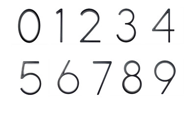 #ad #ad 5 Inch Black Metal Numbers For House Address Outside Modern Floating Screw On $4.95