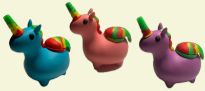 Unicorn Style Silicone Pipe with Glass Bowl Mixed Color Hookah Smoking Water Pip