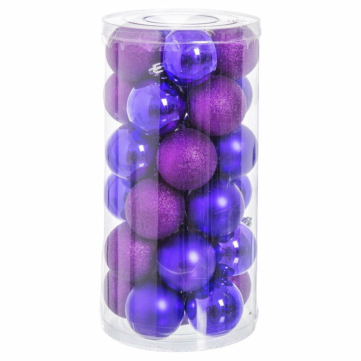 Palle di Natale Viola Plastica Porporina 6 x 6 x 6 cm [30 Unità]
