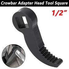 Square Mouth Crowbar Adapter Head Tools Adjustable Angle W/6 Ratchet Fits 1/2"