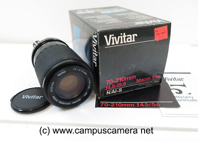 Vivitar 70-210mm f4.5-5.6 Nikon AI-S Full Frame Manual Focus Zoom Lens Nikon F