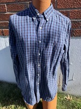 Ralph Lauren Men s Button Down Long Sleeve Shirt Classic Fit Blue Plaid Size L