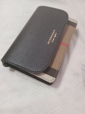 Burberry Hampshire Check Derby Leather Purse