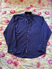 Timberland Weathergear Vintage Navy Button-Down Shirt XL 31x25 EUC Made In USA