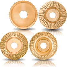 4PCS Wood Carving Disc Set for 4" 4-1/2" Angle Grinder Cutting Shaping Grinding
