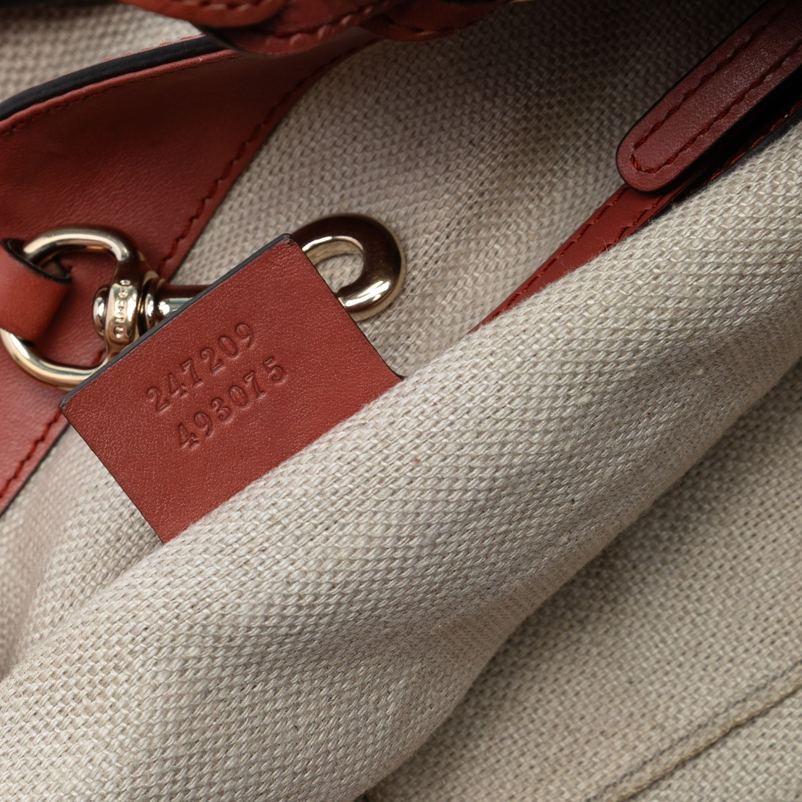 Authenticated Gucci Medium Canvas Craft Tote Beig… - image 6