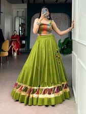 Women Navratri Lehenga Choli Cotton Stitched Blouse Skirt Indian Ethnic Wear